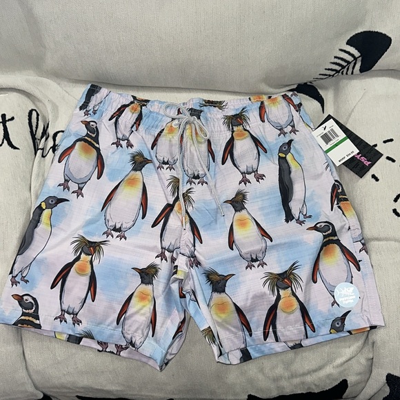Psycho Tuna large penguin 🐧 crew swim shorts New